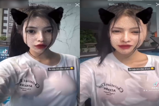 Uyên Nhi vú to gây nứng tại bể bơi